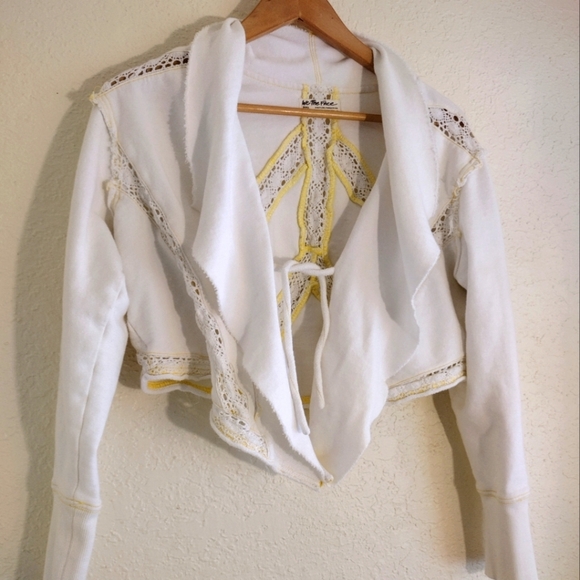 Free People Lost Cause Knit Lace Tie Front Cardigan - Picture 5 of 8